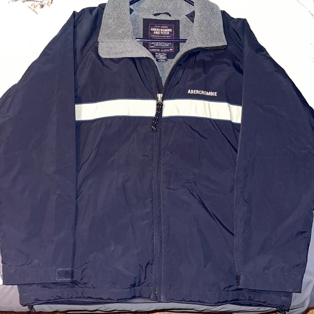 Abercrombie & Fitch Navy and Gray Ski Jacket
